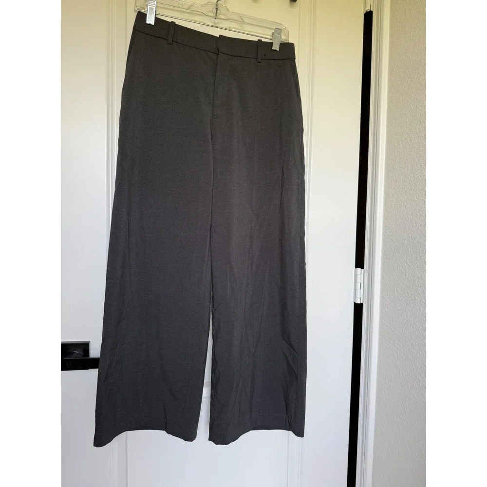 Uniqlo Women's Wide Leg Dress Pants Black Beige Office Formal Boss Trousers S